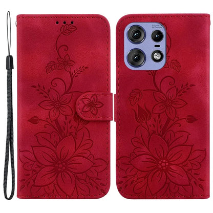 For Motorola Edge 50 Pro 5G Case Wallet Stand Flower Imprinted Leather Cover