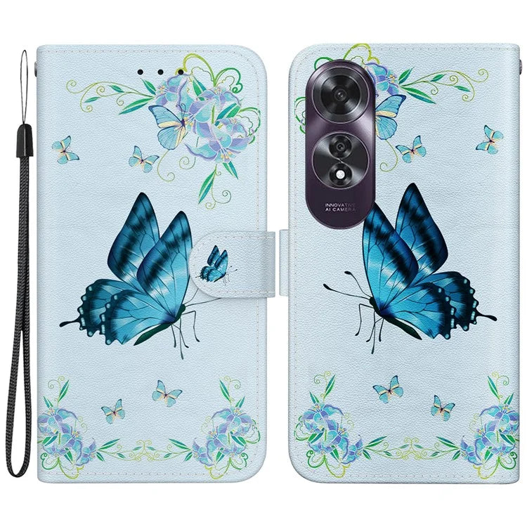 For Oppo A60 4G Wallet Case Pattern Print Anti-Drop Leather Phone Cover