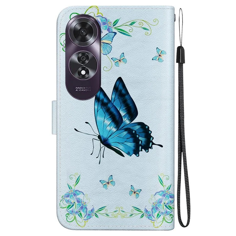 For Oppo A60 4G Wallet Case Pattern Print Anti-Drop Leather Phone Cover