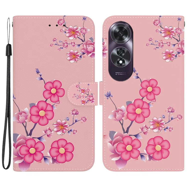For Oppo A60 4G Wallet Case Pattern Print Anti-Drop Leather Phone Cover