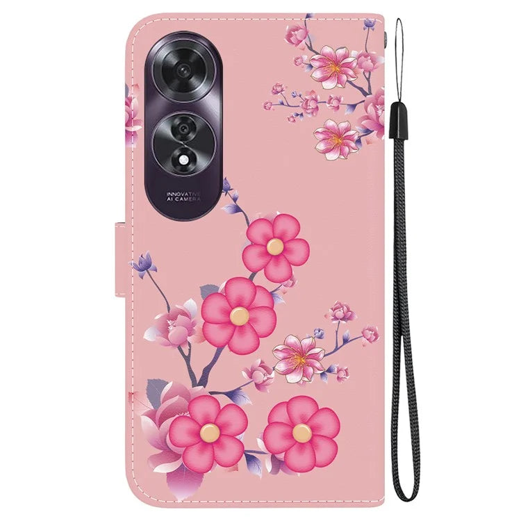 For Oppo A60 4G Wallet Case Pattern Print Anti-Drop Leather Phone Cover