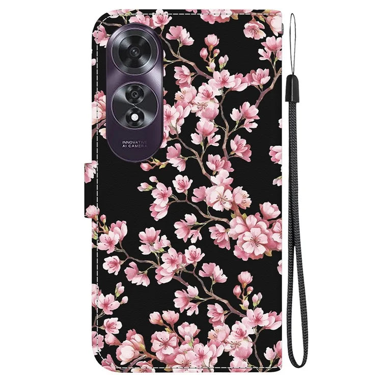 For Oppo A60 4G Wallet Case Pattern Print Anti-Drop Leather Phone Cover