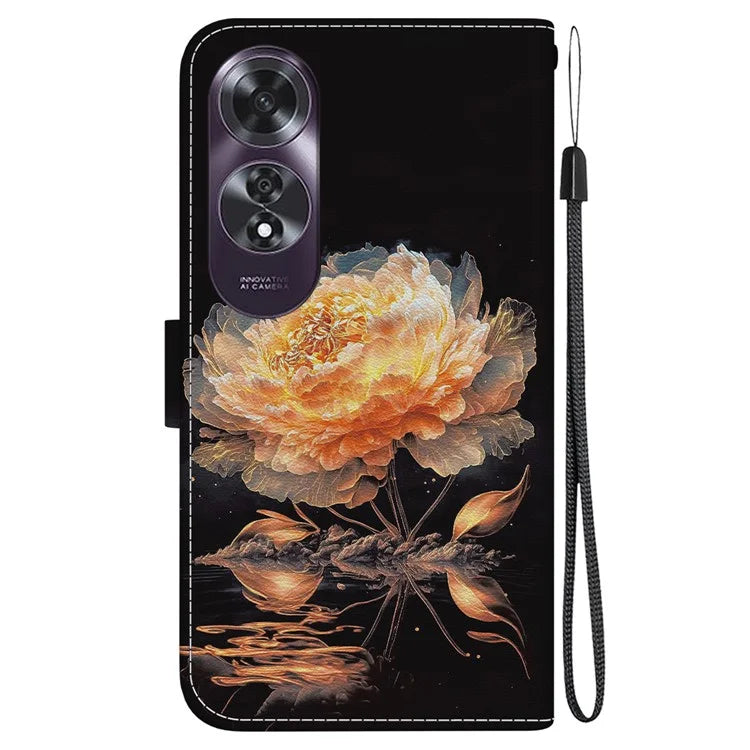 For Oppo A60 4G Wallet Case Pattern Print Anti-Drop Leather Phone Cover