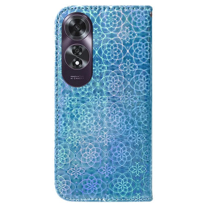 For Oppo A60 4G Case Dazzling Flower PU Leather Flip Protective Phone Cover