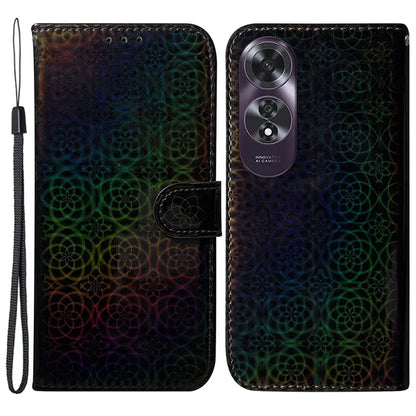 For Oppo A60 4G Case Dazzling Flower PU Leather Flip Protective Phone Cover
