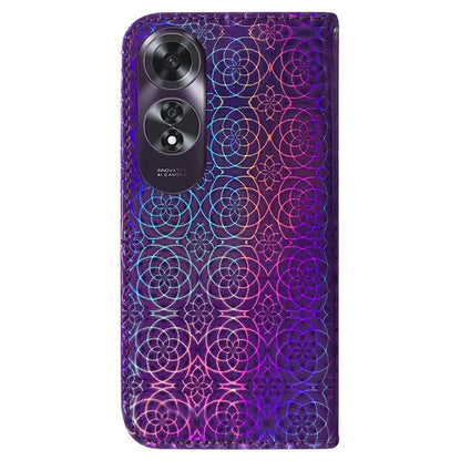 For Oppo A60 4G Case Dazzling Flower PU Leather Flip Protective Phone Cover