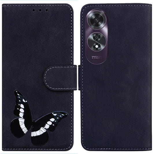 For Oppo A60 4G Case Butterfly Printed PU Leather Stand Function Phone Cover