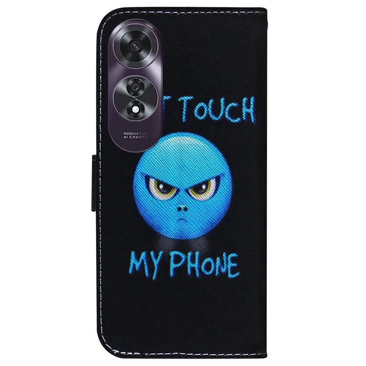 For Oppo A60 4G Case Pattern Print Anti-Scratch PU Leather Wallet Phone Cover