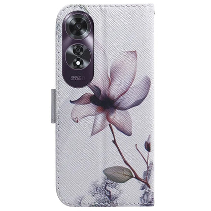 For Oppo A60 4G Case Pattern Print Anti-Scratch PU Leather Wallet Phone Cover