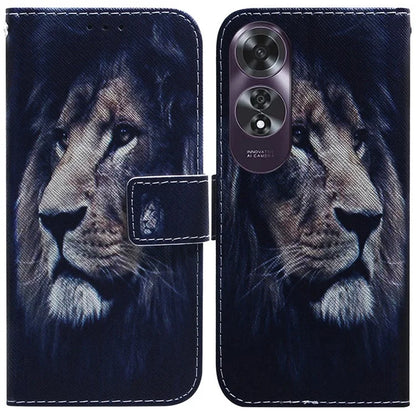 For Oppo A60 4G Case Pattern Print Anti-Scratch PU Leather Wallet Phone Cover
