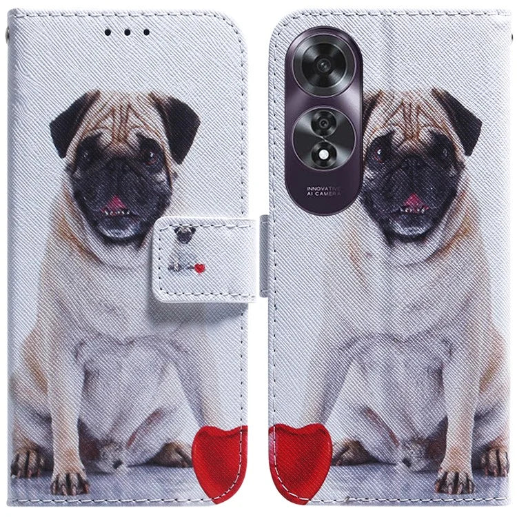 For Oppo A60 4G Case Pattern Print Anti-Scratch PU Leather Wallet Phone Cover