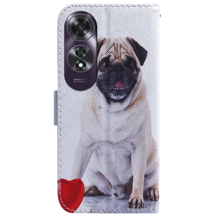 For Oppo A60 4G Case Pattern Print Anti-Scratch PU Leather Wallet Phone Cover