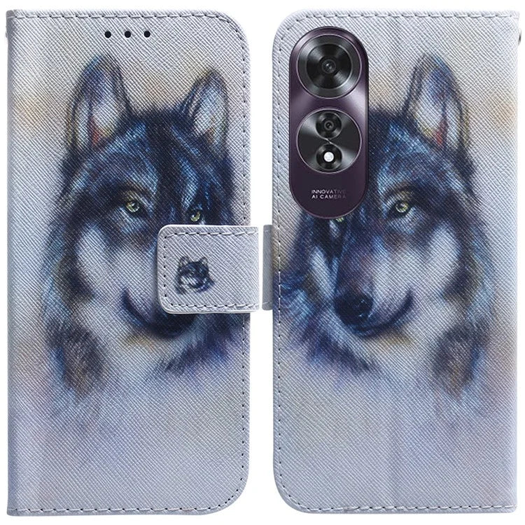 For Oppo A60 4G Case Pattern Print Anti-Scratch PU Leather Wallet Phone Cover