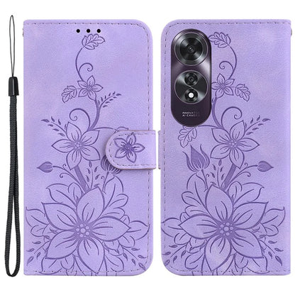 For Oppo A60 4G Case Wallet Floral Pattern PU Leather Magnetic Clasp Phone Cover