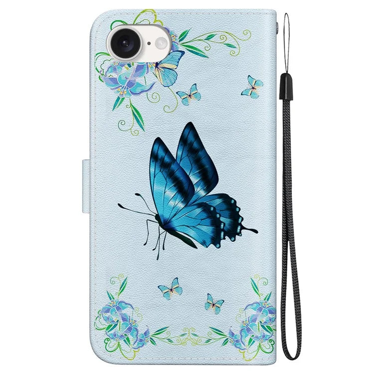For iPhone SE (2024) Case Pattern Print Scratch-Proof Leather Phone Cover with Wallet