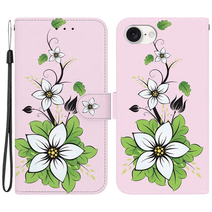 For iPhone SE (2024) Case Pattern Print Scratch-Proof Leather Phone Cover with Wallet