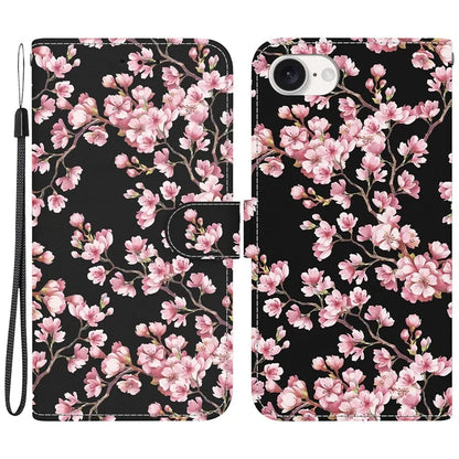 For iPhone SE (2024) Case Pattern Print Scratch-Proof Leather Phone Cover with Wallet