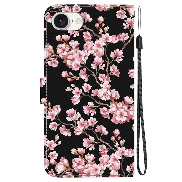 For iPhone SE (2024) Case Pattern Print Scratch-Proof Leather Phone Cover with Wallet