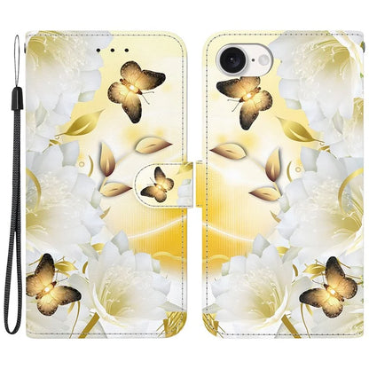For iPhone SE (2024) Case Pattern Print Scratch-Proof Leather Phone Cover with Wallet