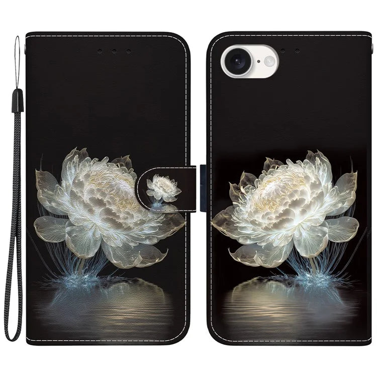 For iPhone SE (2024) Case Pattern Print Scratch-Proof Leather Phone Cover with Wallet