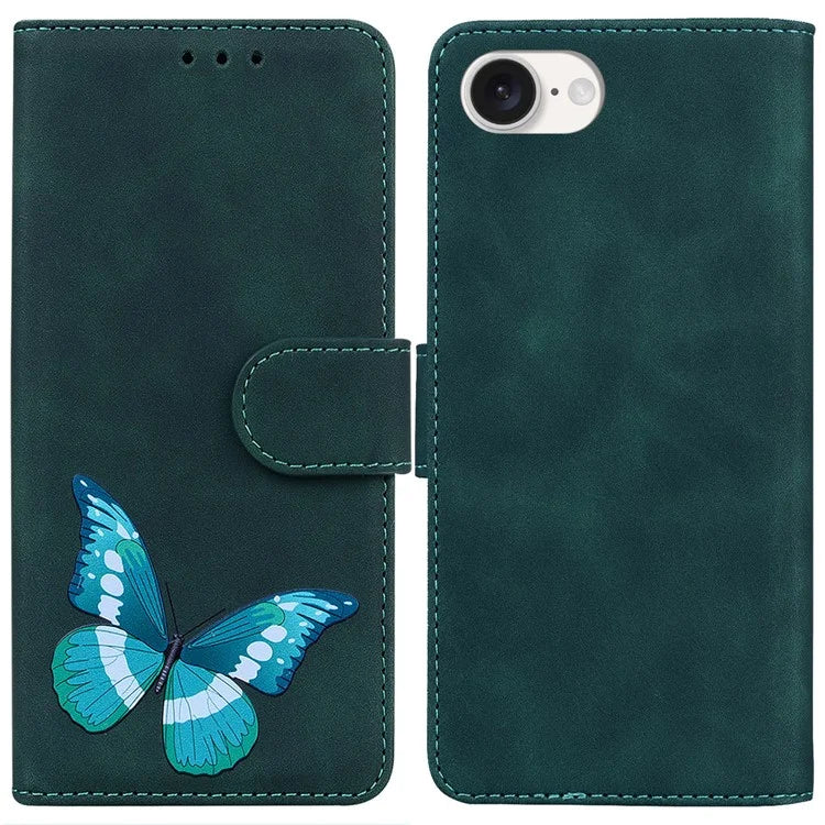 For iPhone SE (2024) Case Butterfly Pattern Wallet Stand Leather Phone Cover