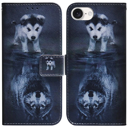 For iPhone SE (2024) Wallet Phone Case Pattern Print Anti-Drop PU Leather Flip Cover