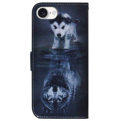 For iPhone SE (2024) Wallet Phone Case Pattern Print Anti-Drop PU Leather Flip Cover