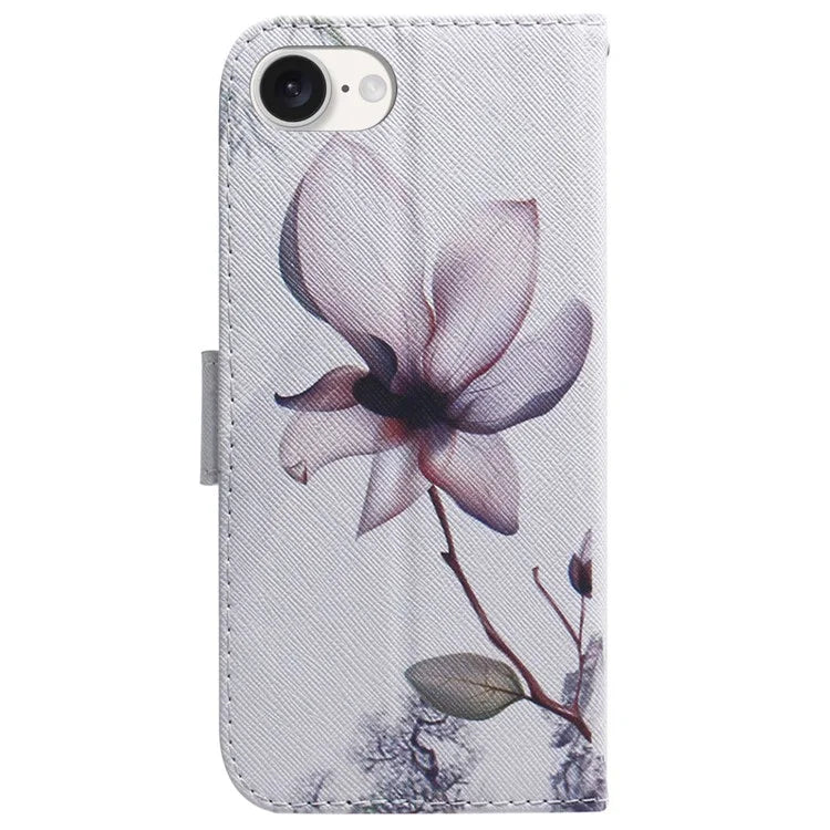 For iPhone SE (2024) Wallet Phone Case Pattern Print Anti-Drop PU Leather Flip Cover