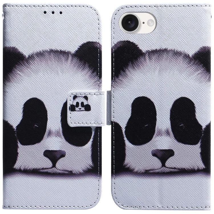 For iPhone SE (2024) Wallet Phone Case Pattern Print Anti-Drop PU Leather Flip Cover