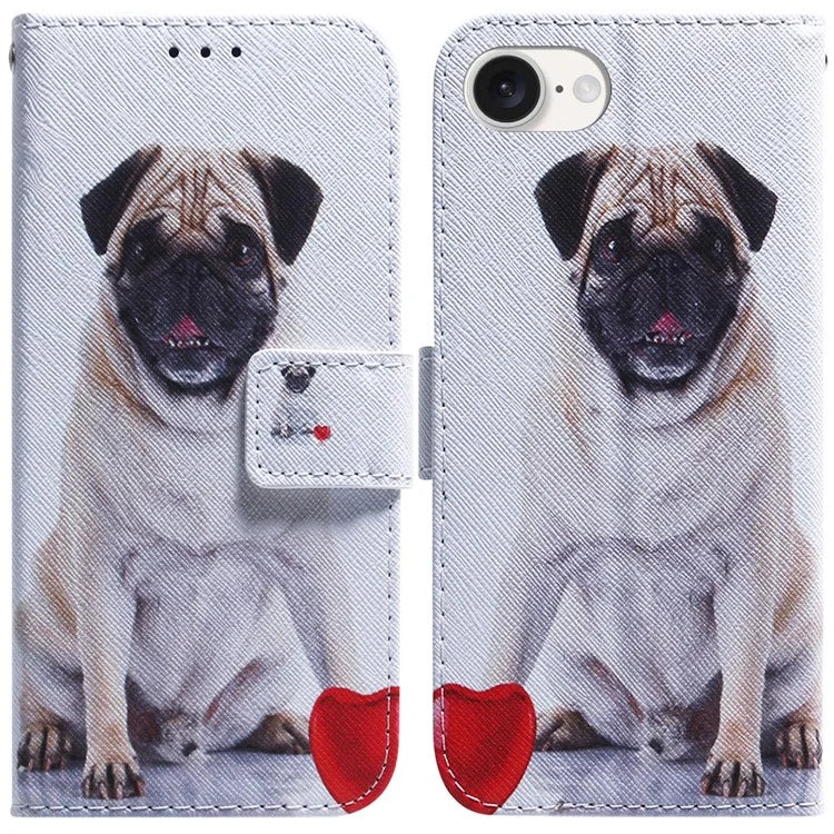 For iPhone SE (2024) Wallet Phone Case Pattern Print Anti-Drop PU Leather Flip Cover