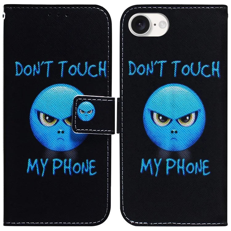 For iPhone SE (2024) Wallet Phone Case Pattern Print Anti-Drop PU Leather Flip Cover