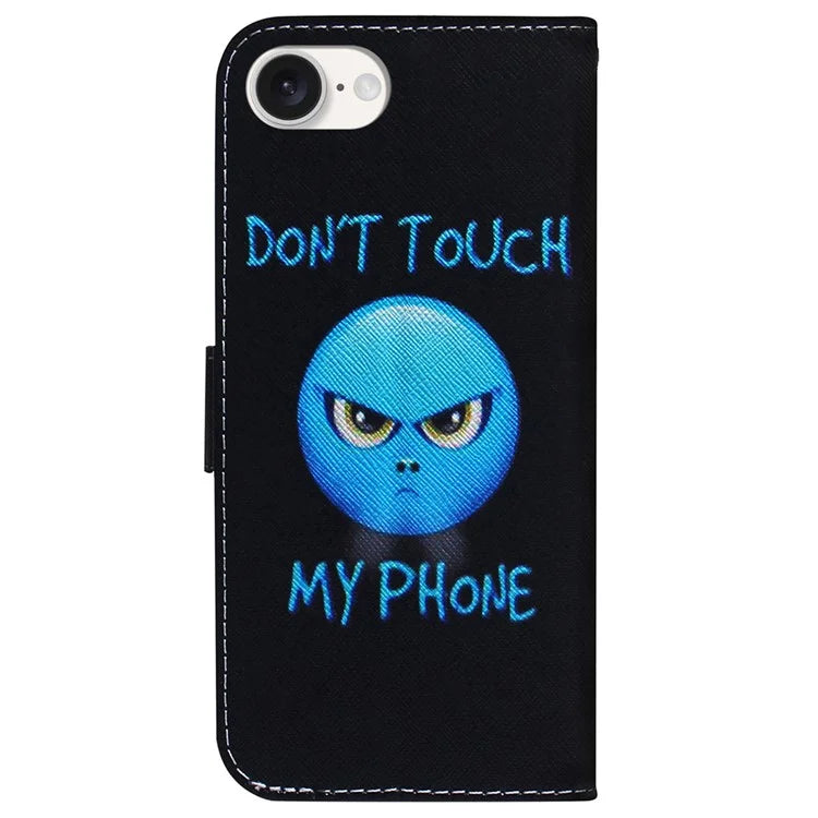 For iPhone SE (2024) Wallet Phone Case Pattern Print Anti-Drop PU Leather Flip Cover