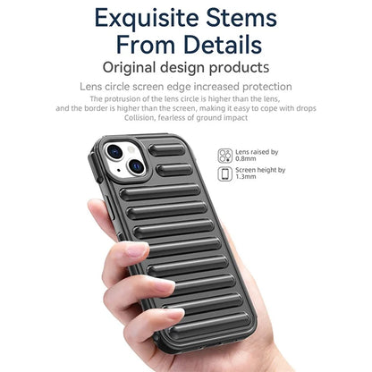 Capsule Series for iPhone 15 Plus TPU Case Ribbed Mobile Phone Protective Cover
