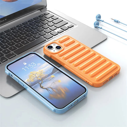 Capsule Series for iPhone 15 Plus TPU Case Ribbed Mobile Phone Protective Cover