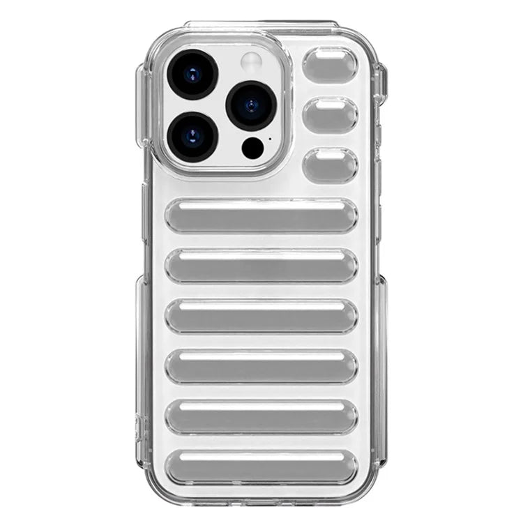 Capsule Series for iPhone 15 Pro TPU Case Ribbed Shockproof Phone Cover