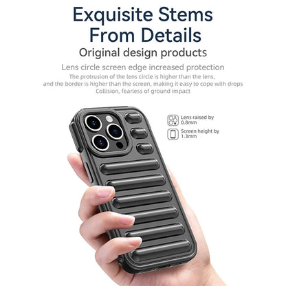 Capsule Series for iPhone 15 Pro Max Case Shockproof Ribbed TPU Phone Cover