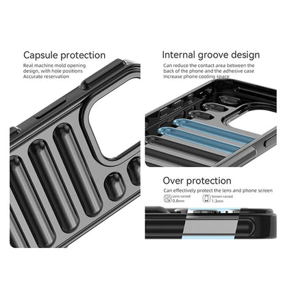 Capsule Series for iPhone 13 Pro 6.1 inch Case Ribbed TPU Shockproof Phone Back Cover