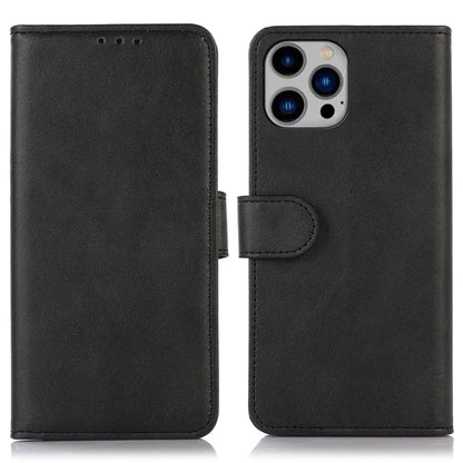 For iPhone 16 Pro Case Cowhide Texture Leather Wallet Phone Leather Cover