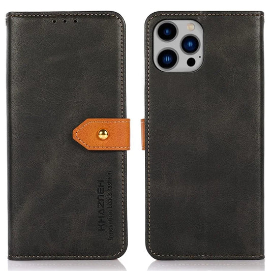 KHAZNEH For iPhone 16 Pro Max Case PU Leather Wallet Mobile Phone Cover