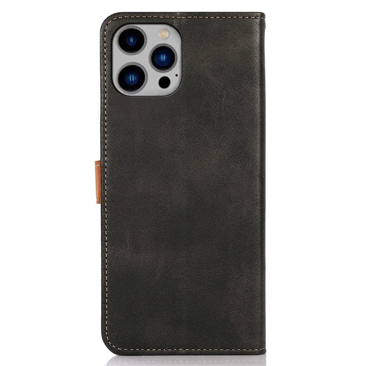 KHAZNEH For iPhone 16 Pro Max Case PU Leather Wallet Mobile Phone Cover