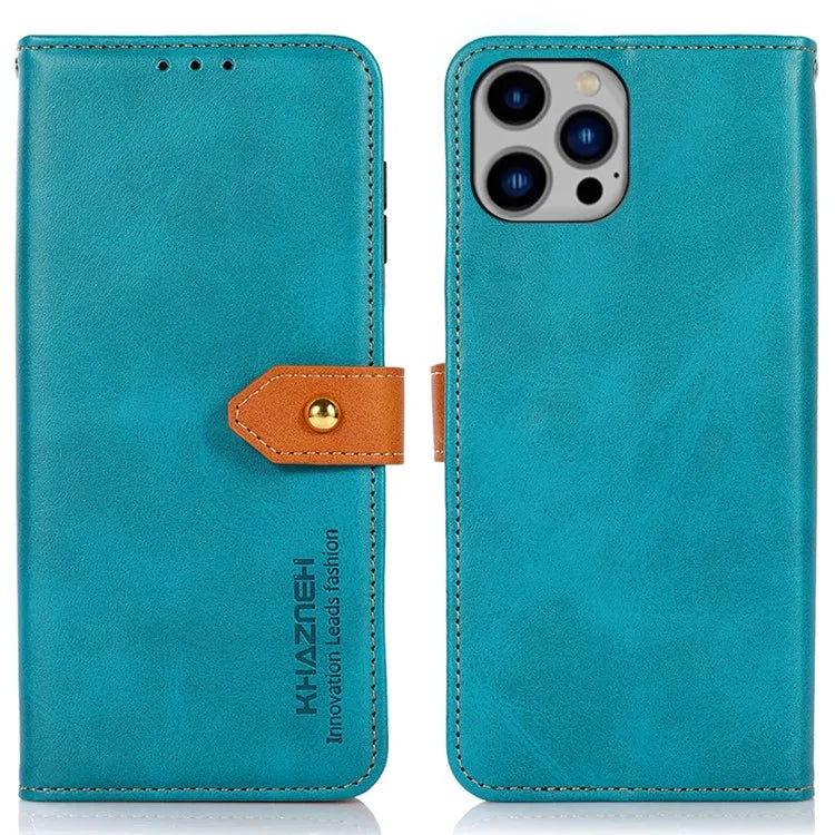 KHAZNEH For iPhone 16 Pro Max Case PU Leather Wallet Mobile Phone Cover