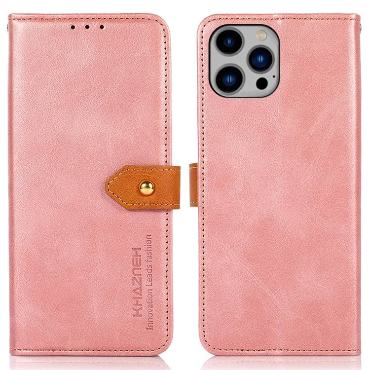 KHAZNEH For iPhone 16 Pro Max Case PU Leather Wallet Mobile Phone Cover