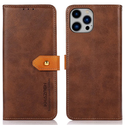 KHAZNEH For iPhone 16 Pro Max Case PU Leather Wallet Mobile Phone Cover