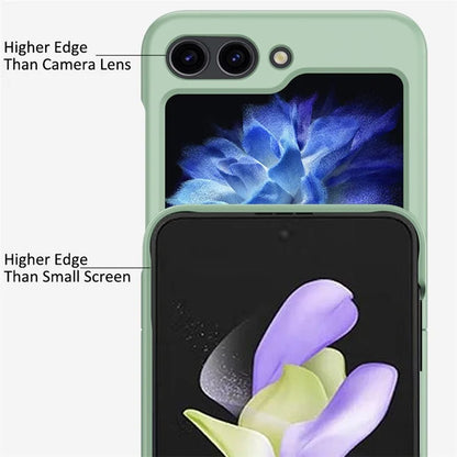For Samsung Galaxy Z Flip6 5G Hard PC Case Metal Ring Holder Anti-Slip Skin-Touch Phone Cover