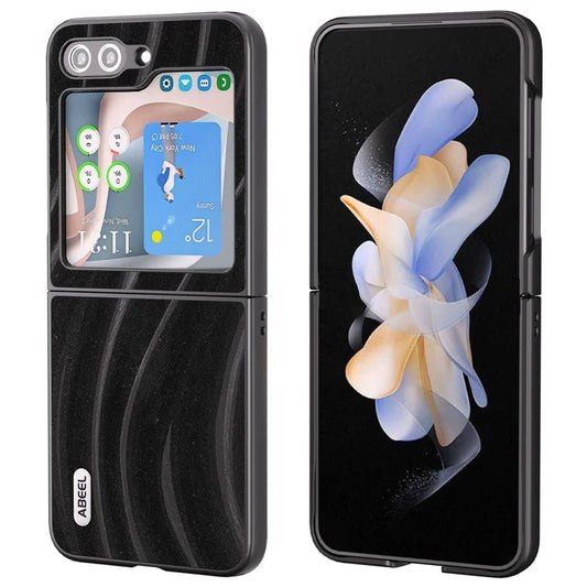 ABEEL Milky Way Series For Samsung Galaxy Z Flip6 5G Case PU Leather Coated PC Phone Cover