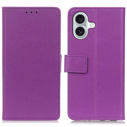For iPhone 16 Plus Stand Case Protective Leather Wallet Phone Cover