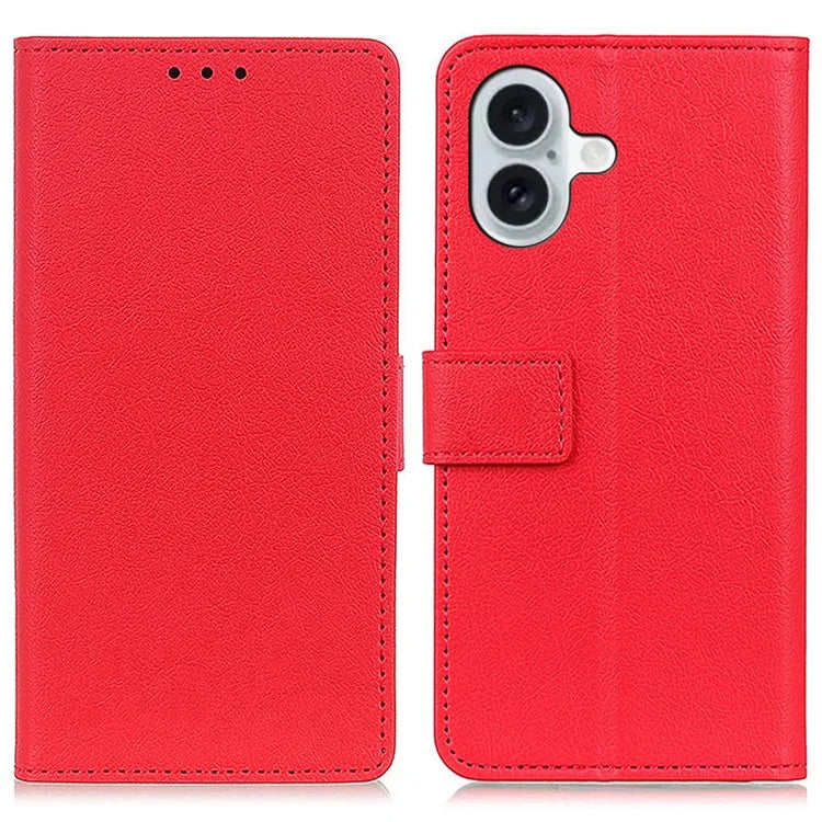 For iPhone 16 Plus Stand Case Protective Leather Wallet Phone Cover