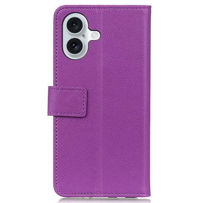 For iPhone 16 Case PU Leather Wallet Card Slots Folio Flip Phone Cover