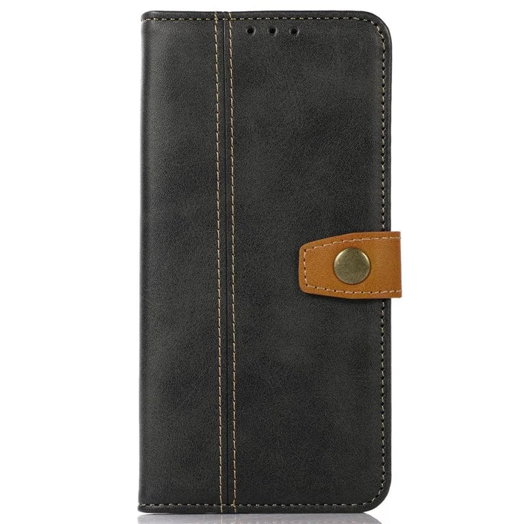 For iPhone 16 Case Leather Wallet Stand Calf Texture Protective Phone Cover