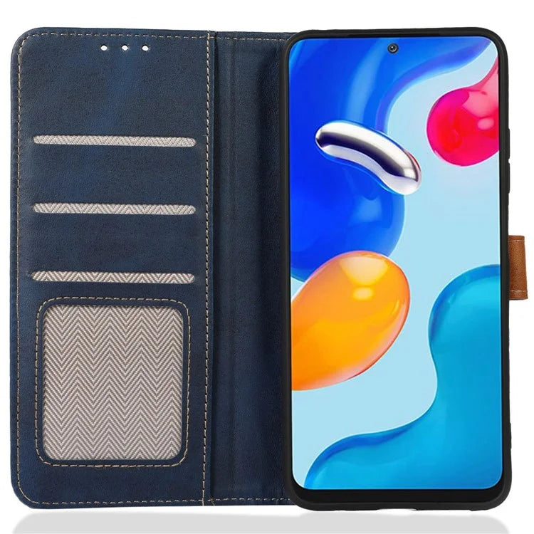 For iPhone 16 Case Leather Wallet Stand Calf Texture Protective Phone Cover